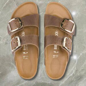 Birkenstock Arizona Big Buckle - Cognac Oiled Leather Size 38
